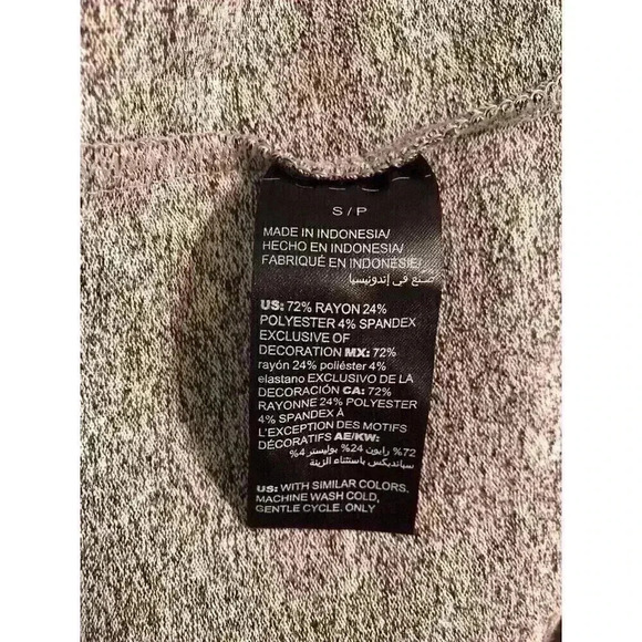 White House Black Market Small Gray Marbled Sweater Jacket Open Front - Picture 5 of 5